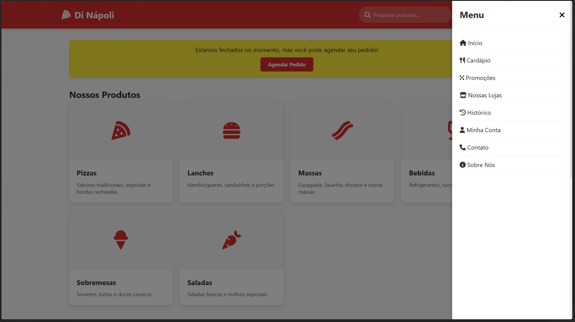 Landing Page para pizza, com IA e whatsapp